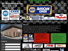 Tablet Screenshot of 85automotiveinc.com